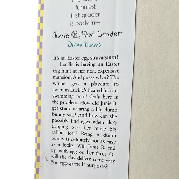 Junie B. First Grader Dumb Bunny Book - Picture 3 of 5